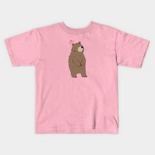 Confused Grizzly Bear Kids T-Shirt